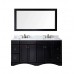 Virtu ED-25072-WMSQ-ES Talisa Double Bathroom Vanity Cabinet Set  72"  Espresso - B00I8466FI